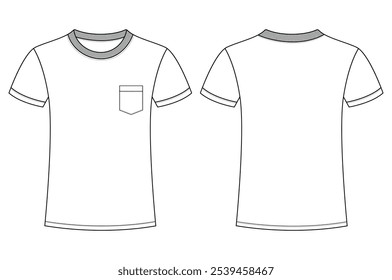 Basic half sleeve T shirt design vector illustration template design