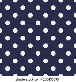 Basic Halfdrop Polka Dot Navy White Stock Vector (Royalty Free ...