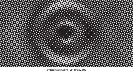 Basic halftone dot effect in black and white. Half tone effect. Halftone dots. Black white halftone. Background with monochrome dots texture.