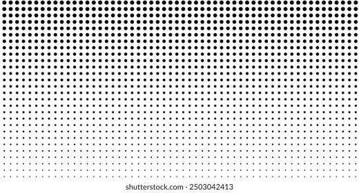 Basic halftone dot effect in black and white. Halftone effect. Halftone dots. Black and white halftone.
