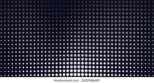 Basic halftone dots effect in black and white color. Halftone effect. Dot halftone. Black white halftone.Background with monochrome dotted texture. Polka dot pattern template. Background with half