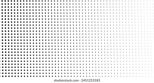 Basic halftone dots effect in black and white color. Halftone effect. Dot halftone. Black white halftone.Background with monochrome dotted texture. Polka dot pattern 