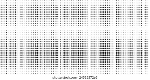 Basic halftone dots effect in black and white color. Halftone effect. Dot halftone. Black white halftone.Background with monochrome dotted texture. Polka dot pattern arts digital