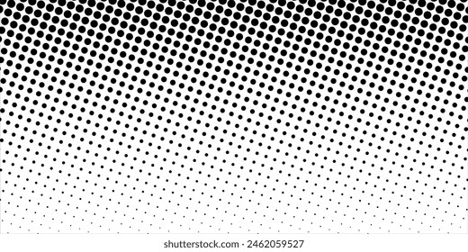 Basic halftone dots effect in black and white color. Halftone effect. Dot halftone. Black white halftone.Background with monochrome dotted texture. Polka dot pattern modern dotted