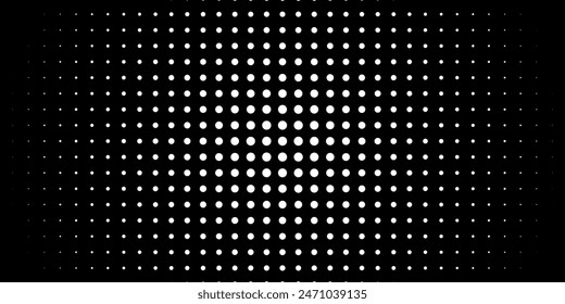 Basic halftone dots effect in black and white color. Halftone effect. Dot halftone. Black white halftone.Background with monochrome dotted texture. Polka dot pattern template. dot	 
