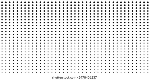 Basic halftone dots effect in black and white color. Halftone effect. Dot halftone. Black white halftone.Background with monochrome dotted texture. Polka dot pattern template. dots arts 