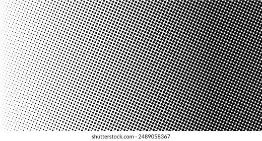 Basic halftone dots effect in black and white color. Halftone effect. Dot halftone. Black white halftone.Background with monochrome dotted texture. Polka dot pattern