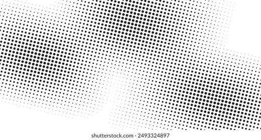 Basic halftone dots effect in black and white color. Halftone effect. Dot halftone. Black white halftone.Background with monochrome dotted texture. Polka dot pattern template. circle dot