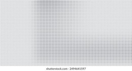 Basic halftone dots effect in black and white color. Halftone effect. Dot halftone. Black white halftone.Background with monochrome dotted texture. Polka dot pattern template.
