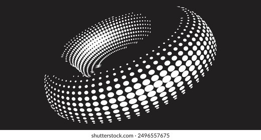 Basic halftone dots effect in black and white color. Halftone effect. Dot halftone. Black white halftone.Background with monochrome dotted texture. Polka dot pattern template. Background with black