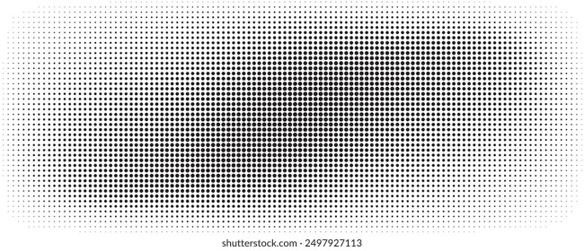 Basic halftone dots effect in black and white color. Halftone effect. Halftone dots. Black white halftone.Background with monochrome dotted texture. Polka dot pattern template. circle dot. eps 10