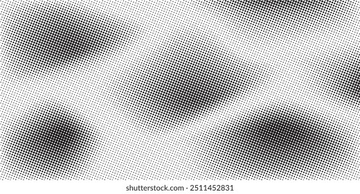 Basic halftone dots effect in black and white color. Halftone effect. Dot halftone. Black white halftone.Background with monochrome dotted texture. Polka dot pattern template. 