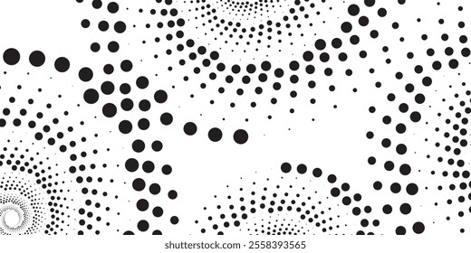 Basic halftone dots effect in black and white color. Halftone effect. Dot halftone. Black white halftone.Background with monochrome dotted texture. Polka dot pattern template. Background with black