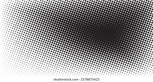 Basic halftone dots effect in black and white color. Halftone effect. Dot halftone. Black white halftone.Background with monochrome dotted texture. 