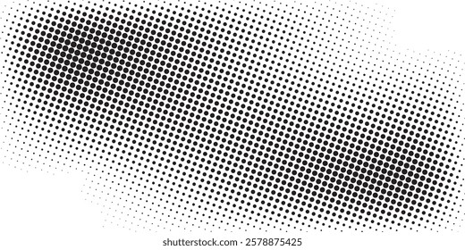 Basic halftone dots effect in black and white color. Halftone effect. Dot halftone. Black white halftone.Background with monochrome dotted texture. 