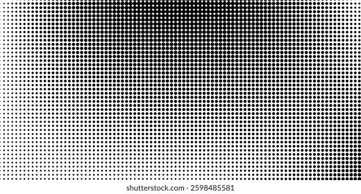 Basic halftone dots effect in black and white color. Halftone effect. Halftone dots. Black white halftone.Background with monochrome dotted