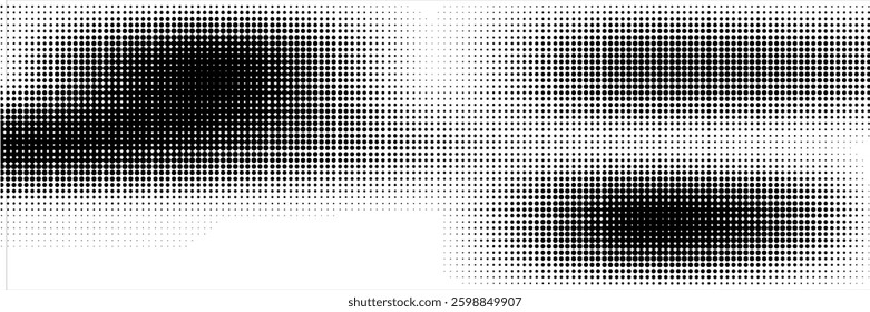 Basic halftone dots effect in black and white color. Halftone effect. Halftone dots. Black white halftone.Background with monochrome dotted