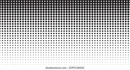 Basic halftone dots effect in black and white color. Halftone effect. Dot halftone. Black white halftone.Background with monochrome dotted texture. Polka dot pattern template. Background 