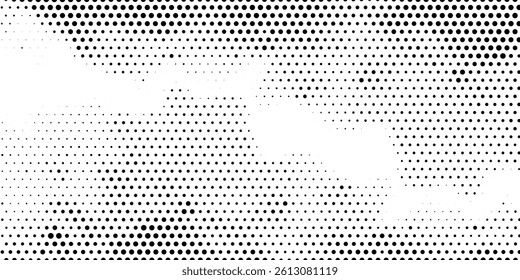 Basic halftone dots effect in black and white color. Halftone effect. Dot halftone. Black white halftone.Background with monochrome dotted texture. Polka dot pattern template. circle dot
