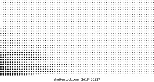 Basic halftone dots effect in black and white color. Halftone effect. Halftone dots. Black white halftone.Background with monochrome dotted