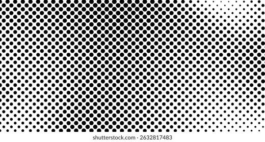 Basic halftone dots effect in black and white color. Halftone effect. Dot halftone. Black white halftone.Background with monochrome dotted texture. Polka dot pattern t abstrac dotted background