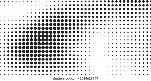 Basic halftone dots effect in black and white color. Halftone effect. Dot halftone. Black white halftone.Background