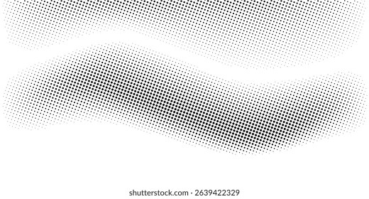 Basic halftone dots effect in black and white color. Halftone effect. Dot halftone. Black white halftone.Background with monochrome dotted texture. Polka dot pattern template. eps10