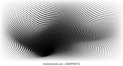 Basic halftone dots effect in black and white color. Halftone effect. Dot halftone. Black white halftone. MODERN	