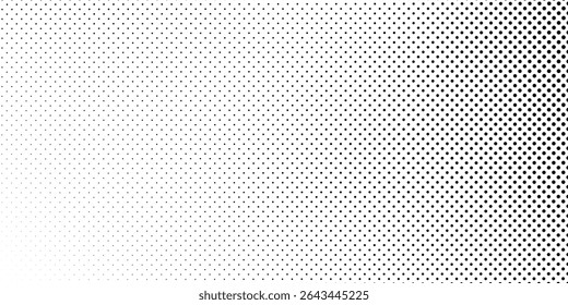 Basic halftone dots effect in black and white color. Halftone effect. Dot halftone. Black white halftone.Background with monochrome dotted texture. Polka dot pattern  abstract modern arts	
