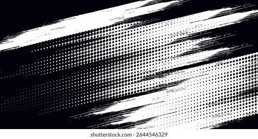 Basic halftone dots effect in black and white color. Halftone effect. Dot halftone. Black white halftone.Background with monochrome dotted texture. Polka dot pattern template.