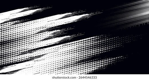 Basic halftone dots effect in black and white color. Halftone effect. Dot halftone. Black white halftone.Background with monochrome dotted texture. Polka dot pattern template.