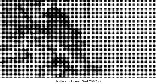 Basic halftone dots effect in black and white color. Halftone effect. Dot halftone. Black white halftone.Background with monochrome dotted texture. Polka dot pattern template. circle dot