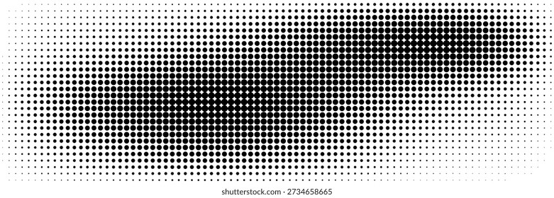 Basic halftone dots effect in black and white color. Halftone effect. Dot halftone. Black white halftone.Background with monochrome dotted texture. Polka dot pattern