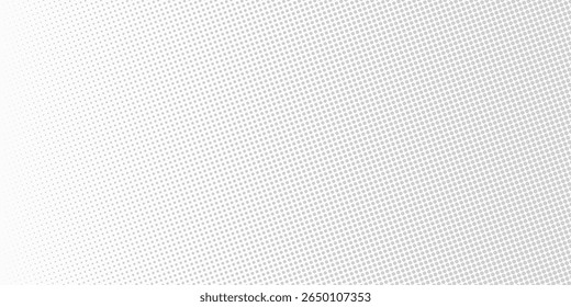Basic halftone dots effect in grey and white color. Halftone effect. Dot halftone. Background with monochrome dotted texture. 