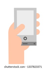 basic hand with cellphone swipping with thumb