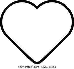 Basic heart vector flat icon