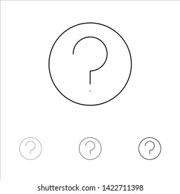 Basic, Help, Ui, Mark Bold and thin black line icon set