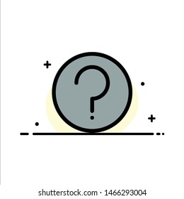 Basic, Help, Ui, Mark  Business Flat Line Filled Icon Vector Banner Template. Vector Icon Template background