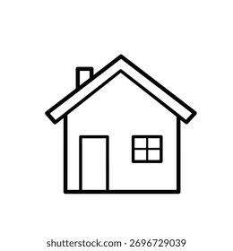 Básico diseño de la casa presentado en un llamativo estilo de silueta negra.