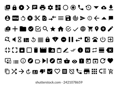 Basic icon collection, user interface  icon set, web essentials, web icons, website interface, ui interface, vector, symbol, design, illustration, icons bundle.