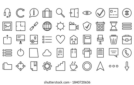 Basic icon pack. icons with minimalist concept line style. suitable for your project.Building icon pack. icons with minimalist concept line style. suitable for your project.