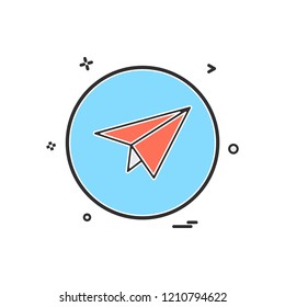 Basic icon plane set share vector design