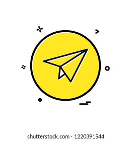 Basic icon plane set share vector design