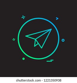 Basic icon plane set share vector design