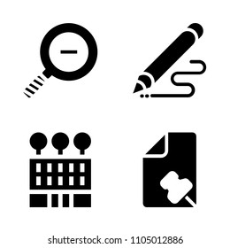 Basic icon set. catalog, folder, speed and file vector illustration for web
