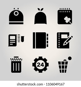 Basic icon set. design, pen, work and management vector illustration for web