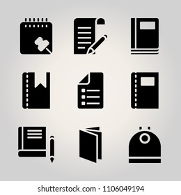Basic icon set. disposal, bookshelf, basket and cover vector illustration for web