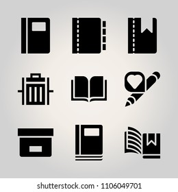 Basic icon set. graphite, storage, vector and white vector illustration for web