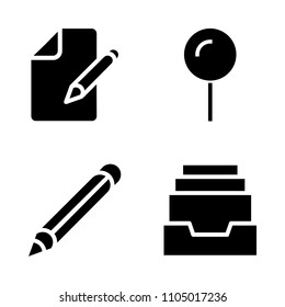 Basic icon set. instrument, map, school and record vector illustration for web