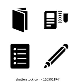 Basic icon set. messy, credit, paperwork and pure vector illustration for web